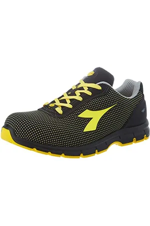 Utility Diadora Run Atom Low S3 SRC ESD, Scarpe da Ginnastica Unisex-Adulto, Nero (Black/Yellow Croms), 41 EU