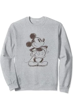 Disney Mickey Mouse Classic Retro Sketched Profile Felpa