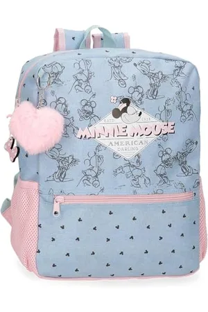 Disney Joumma Bags Minnie American Darling Zaino per bambini, e rosa, realizzato in poliestere, spallacci regolabili per un comodo trasporto, vari scomparti, con portachiavi pompon rosa,