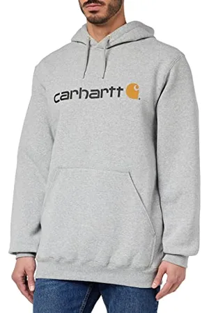 Carhartt Felpa Vestibilità Ampia, Media Pesantezza, Con Grafica Del Logo, Uomo, (Heather), XL