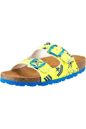 LICO Bioline Top, Ciabatte, Giallo (Neongelb/Blau Neongelb/Blau), 28 EU