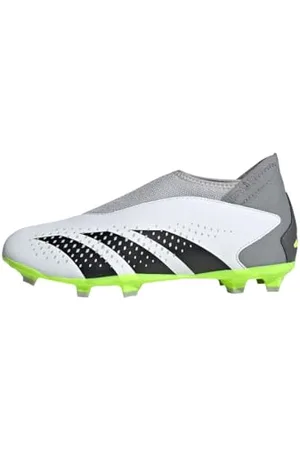 adidas Predator Accuracy.3 Laceless Firm Ground Boots, Scarpe da Calcio, Cloud White/Core Black/Lucid Lemon, 28.5 EU