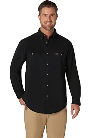 Wrangler Logger Twill Long Sleeve Workshirt Camicia, , M Uomo