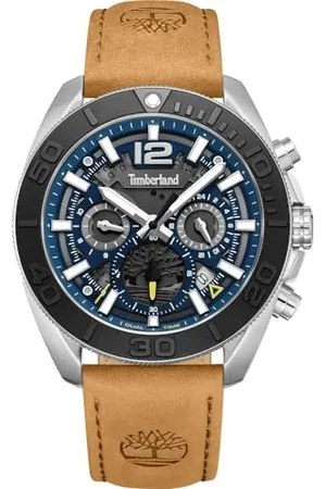 Timberland Orologio Analogico al Quarzo Uomo con Cinturino in Pelle TDWGF0041701