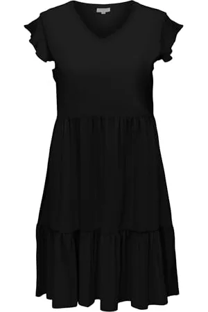 ONLY Carmay Life cap SL Frill Dress Jrs Noos Abito Midi, , XL Donna