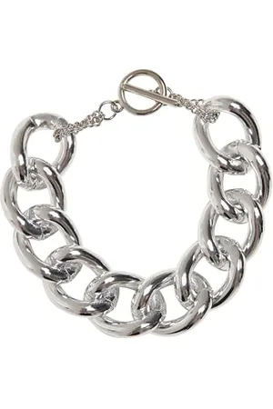 Urban classics Bracciale unisex per uomini e donne Flashy Chain Bracelet, gioiello alla moda con maglie a maglia barbazzale, , taglie S/M e L/XL, L/XL, Metallo, Senza Gemme