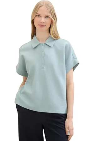 TOM TAILOR 1041582 Maglia di Tuta, 30463-Dusty Mint Blue, XL Donna