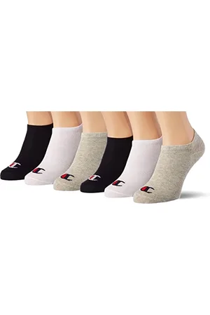 Champion Core 6PP Sneaker, Calzini Unisex - Adulto, (Melange Chiaro)/Bianco/Nero, 35-38 ( pacco da 6)