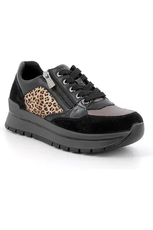 IGI&CO Donna Anika, Scarpe con Lacci, Nero-Marrone, 38 EU