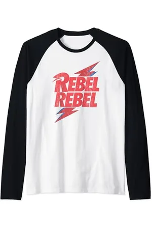 David Bowie Music Rock Distressed Rebel rebel Maglia con Maniche Raglan