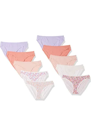 Amazon Slip Bikini in Cotone (Disponibile in Taglie Forti) Donna, Pacco da 10, , 46