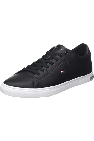 Tommy Hilfiger Sneakers Vulcanizzate Uomo Essential Leather Detail Vulc Scarpe, (Black), 42 EU