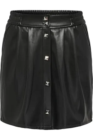 ONLY Onlblake HW Faux Lea Gonna Corta Pnt Pelle, , S Donna