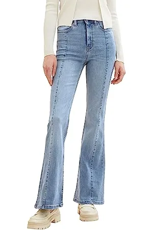 TOM TAILOR 1038294 Jeans Slim a Zampa, 10118-Used Light Stone Blue Denim, 33 Donna