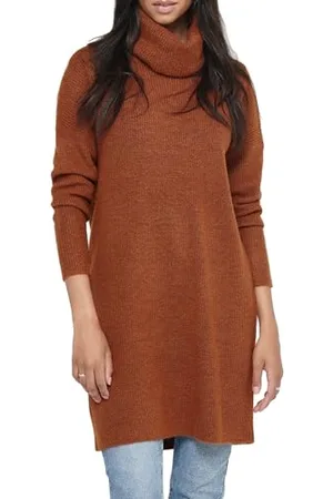 ONLY Onljana L/S Cowlnck Dress Wool Knt Noos Vestito, , S Donna