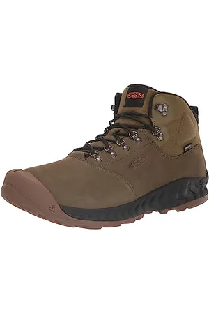 Keen NXIS Explorer Mid Waterproof, Stivali da Escursionismo Uomo, Dark Olive/Black, 46 EU