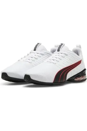PUMA Voltaic Evo Light, Road Running Shoe Unisex-Adulto, White Black-for all Time Red, 40.5 EU