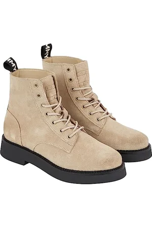 Tommy Hilfiger Stivali Mezza Gamba Donna Lace Up Stivaletti, Beige (Sandalwood), 36 EU