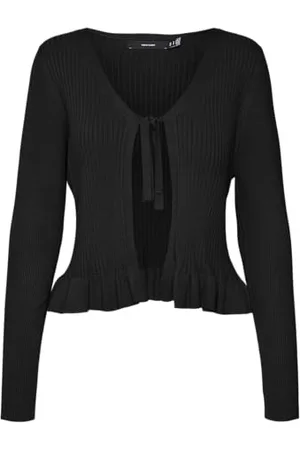 VERO MODA Vmglory LS Tie Peplum Cardigan Ga Boo Maglione, , L Donna