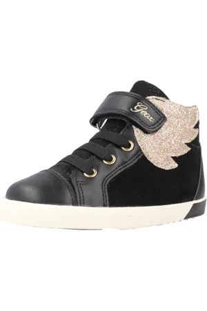 Geox B Kilwi Girl A, Scarpe da Ginnastica Bambina, Multicolore (Black Gold), 26 EU