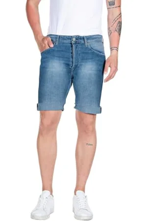 Replay Pantaloncini Jeans da Uomo con Elastico, Blu (Blu Medio 009), 29W