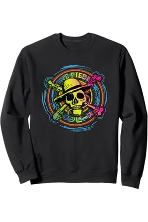 Onepiece Anime Cappello di Paglia Pirati Colore Logo Kanji Felpa