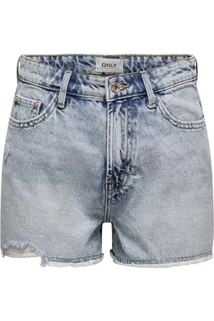 ONLY Onlfine HW Reg Dst Raw Pantaloncini DNM Anabox, , XS Donna