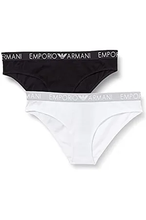 Emporio Armani Bi-Pack Brief Iconic Logoband Biancheria Intima, , M (Pacco da 2) Donna