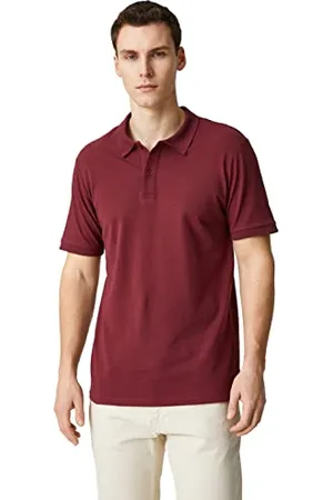 Koton Basic T-Shirt Polo Neck Buttoned Slim Fit, T-Shirt Uomo, (1sk)