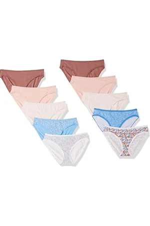 Amazon Slip Bikini in Cotone (Disponibile in Taglie Forti) Donna, Pacco da 10, , 46