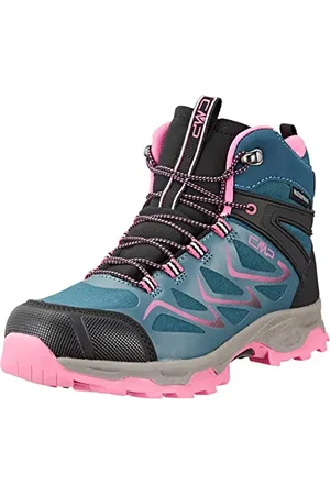 CMP KIDS BYNE MID WP OUTDOOR SHOES, Scarpe Sportive da Bambini Unisex - Bambini e ragazzi, Lake-Purple Fluo, 41 EU