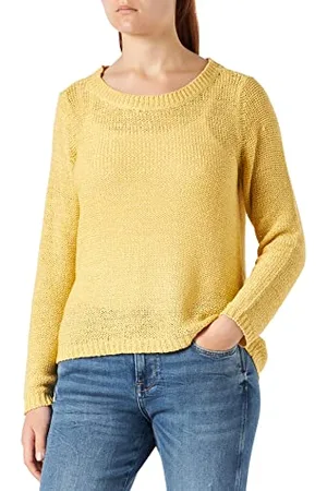 ONLY Onlgeena XO L/S Pullover Knt Noos, Paglia, XL Donna