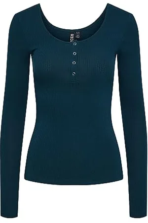 Pieces® Bestseller A/S Pckitte LS Top Noos BC Maglia a Maniche Lunghe, , S Donna