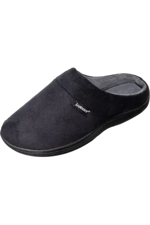 Isotoner Pantofole da uomo aperte sul retro con memory foam e suola interna/esterna, 8-9