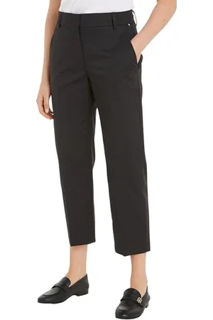 Tommy Hilfiger Pantaloni Donna Chino Slim Fit, Nero , 38
