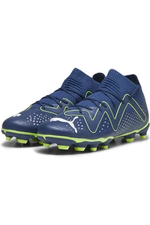 PUMA Future Match FG/AG Fußballschuhe Teenager, Scarpe da Calcio Unisex-Bambini, Persian Blue-White-PRO Green, 28 EU