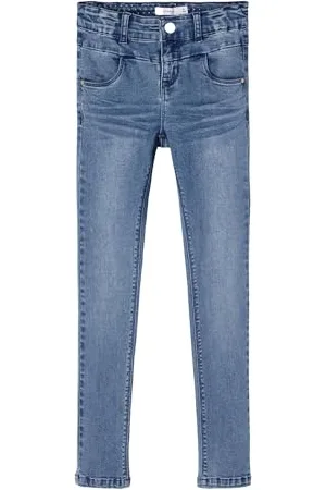 NAME IT Nkfpolly Skinny Jeans 1600-Ri Noos, Jeans Bambine e ragazze, (Medium Blue Denim), 146