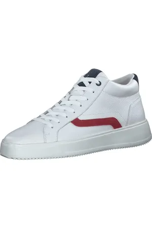 Marco Tozzi Sneaker, in Pelle di Alta qualità, Ideale per Il Lavoro e Il Tempo Libero Uomo, Bianco (White/Red), 44 EU