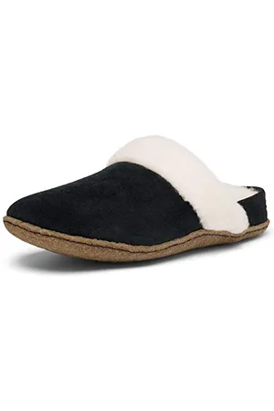 sorel Nakiska Slide 2, Pantofole Donna, Black/Natural, 36 EU