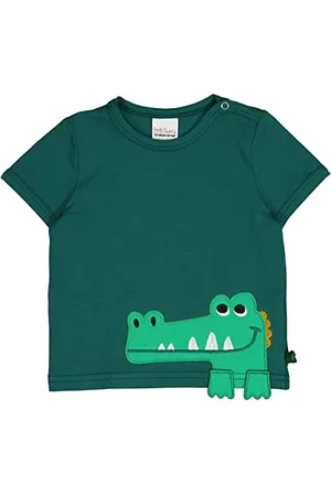 Green Cotton Croco Applique S/S T Baby T-Shirt, , 24 Mesi Bimbo