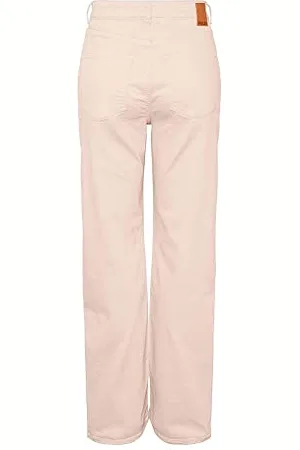 Pieces® Pcholly HW Wide Jeans Colour Noos BC Pantaloni, (Whitecap ), 29W x 30L Donna