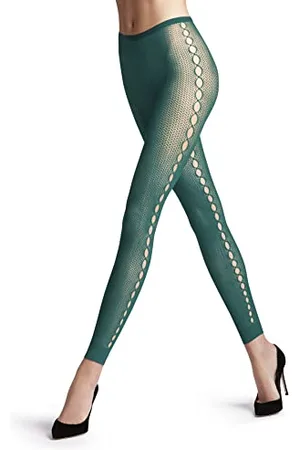Falke Supersize Net W LE trasparenti velati fantasia 1 pezzo, Leggings Donna, (Verdigris 7426), S