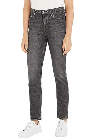 Tommy Hilfiger Jeans Donna Slim Cigarette Elasticizzati, Grigio (Romy), 32W / 28L