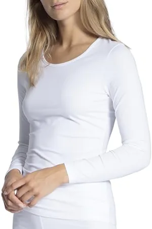 Calida Natural Comfort Vestaglia, (Weiss 001), 42 (Taglia Produttore: X-Small) Donna