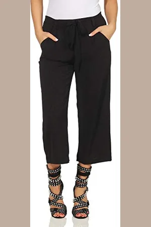 ONLY Onlwinner Palazzo Culotte Pant Noos Wvn Pantaloni, (Black Black), 40 (Taglia Produttore: 34) Donna