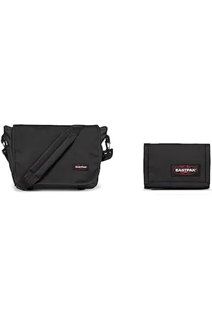 Eastpak Jr Borsa Messenger, Taglia Unica, & Crew Single Portafoglio, (Black), 13 cm