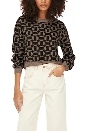 ONLY Onlgeo Life L/S Pullover Knt Maglione Lavorato a Maglia, Cocco tostato, XXXL Donna