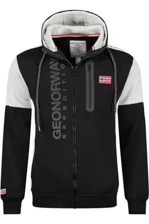 Geographical Norway Fagozip Men Felpa con Cappuccio, , M Uomo