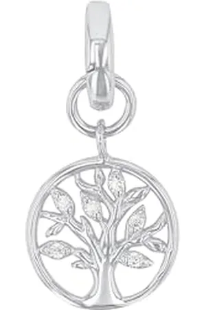 Amor Charms da Donna in Argento 925, con zirconi sintetici, 2 cm, bianco, albero della vita, in confezione regalo, 2038514