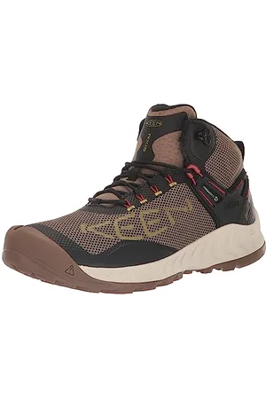 Keen NXIS Evo Mid Waterproof, Stivali da Escursionismo Uomo, Brindle/Citronelle, 39.5 EU